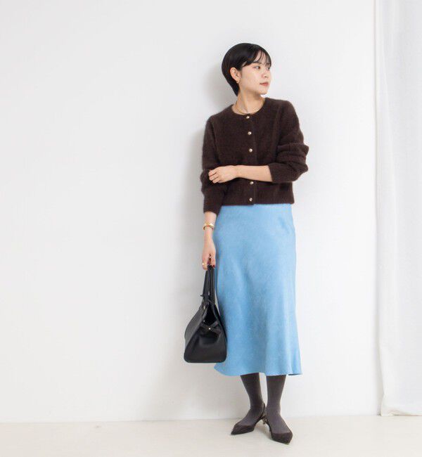 NOLLEY'S sophi「ヘアリーメタル釦クルーネックカーディガン」|カーディガン|