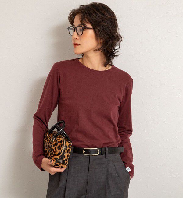 MAQWEL「【MAQWEL/マクウェル】MARUDOロングスリーブTee」|Tシャツ・カットソー|ボルドー