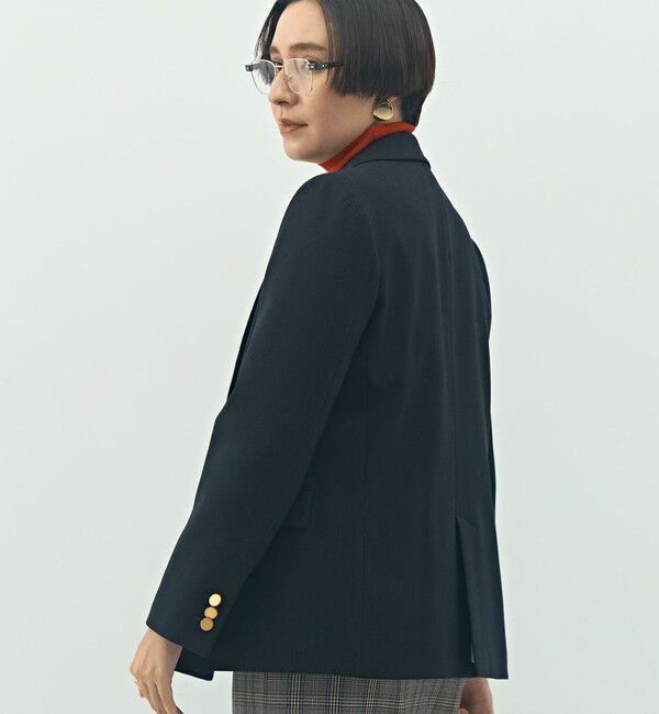 NOLLEY'S「ウォッシャブルウール調ダブルジャケット」|テーラードジャケット|