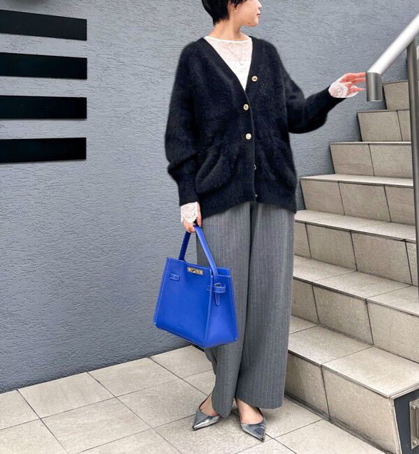 NOLLEY'S sophi「カシミヤ混ヘアリーVネックカーディガン」|カーディガン|