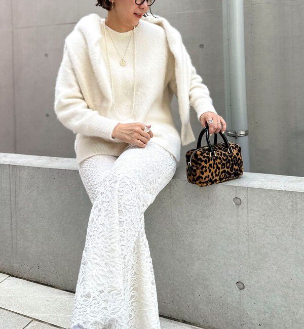 NOLLEY'S sophi「カシミヤ混ヘアリークルーネックプルオーバー」|ニット・セーター|