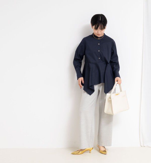 NOLLEY'S sophi「ウォッシャブル両面起毛ヘリンボーン/ストライプセミワイドパンツ」|その他|