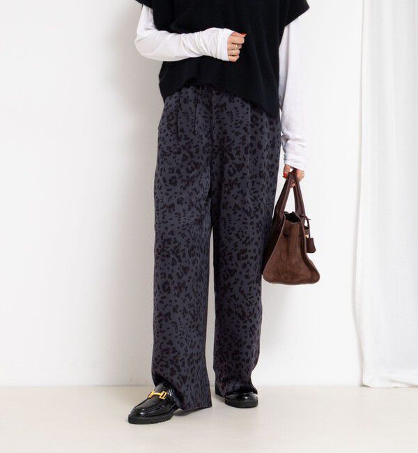 NOLLEY'S「ウォッシャブルレオパードプリントパンツ」|その他|