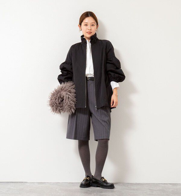 NOLLEY'S「【MARILYN MOON/マリリーンムーン】volume sleeve taffeta mid blouson」|ブルゾン・スタジャン|