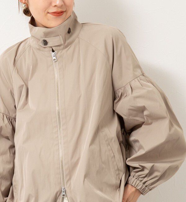 NOLLEY'S「【MARILYN MOON/マリリーンムーン】volume sleeve taffeta mid blouson」|ブルゾン・スタジャン|