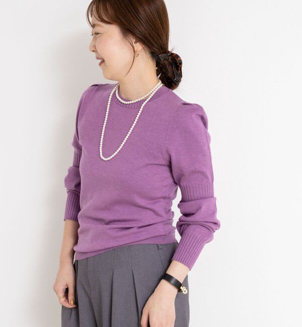 NOLLEY'S sophi「【MARILYN MOON/マリリーンムーン】14G wool modern sleeve top」|ニット・セーター|