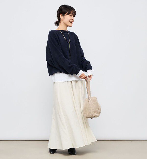 NOLLEY'S「《手洗い可能》ウォッシャブルヘアリーショート丈プルオーバー」|ニット・セーター|