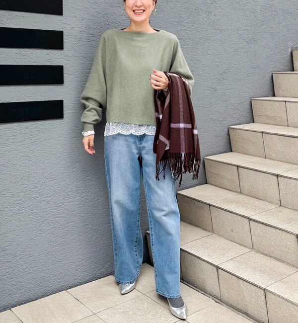 NOLLEY'S「《手洗い可能》ウォッシャブルヘアリーショート丈プルオーバー」|ニット・セーター|