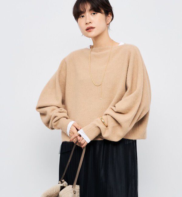 NOLLEY'S「《手洗い可能》ウォッシャブルヘアリーショート丈プルオーバー」|ニット・セーター|