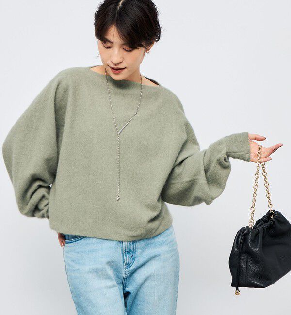 NOLLEY'S「《手洗い可能》ウォッシャブルヘアリーショート丈プルオーバー」|ニット・セーター|