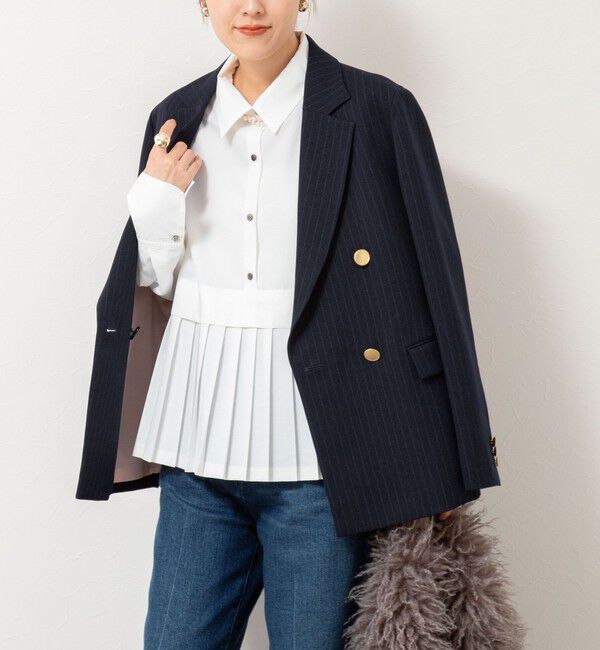 NOLLEY'S「ウォッシャブル切替プリーツブラウス」|シャツ・ブラウス|