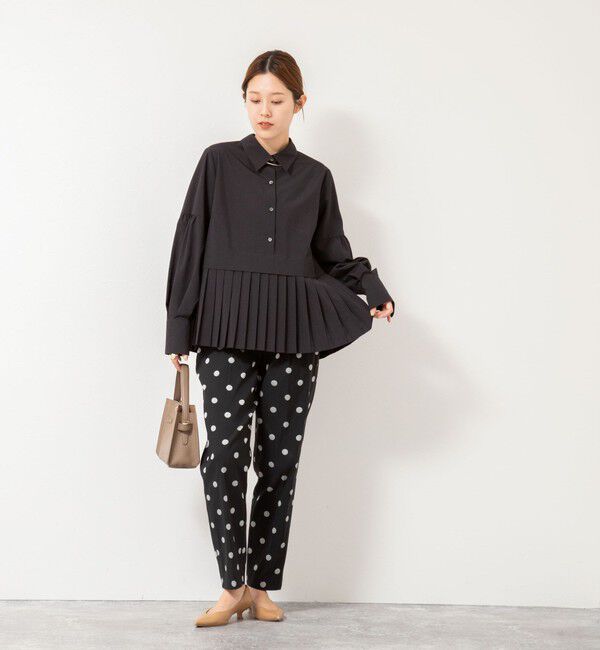 NOLLEY'S「ウォッシャブル切替プリーツブラウス」|シャツ・ブラウス|