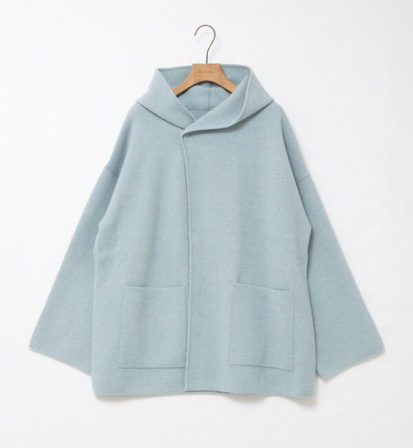 Rie Miller「ハーフ丈フーディー リバー風ニットコート」|その他|