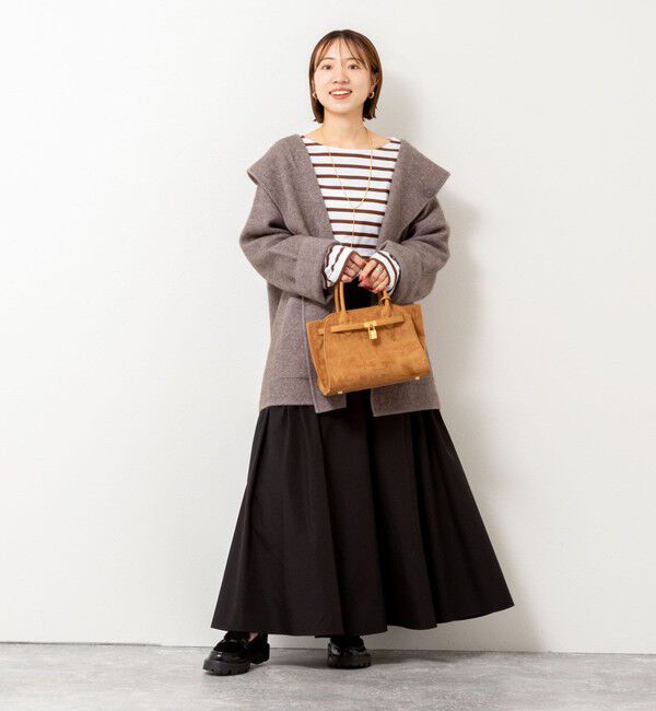 Rie Miller「ハーフ丈フーディー リバー風ニットコート」|その他|