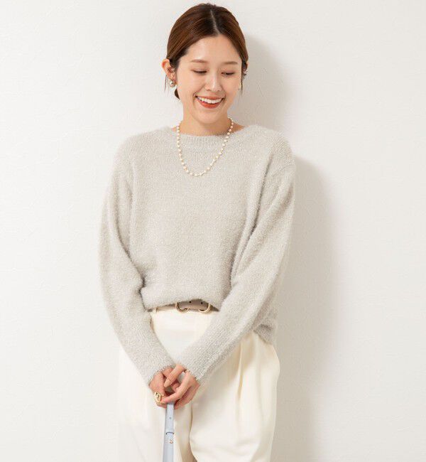NOLLEY'S「《手洗い可能》ラメシャギープルオーバー」|ニット・セーター|