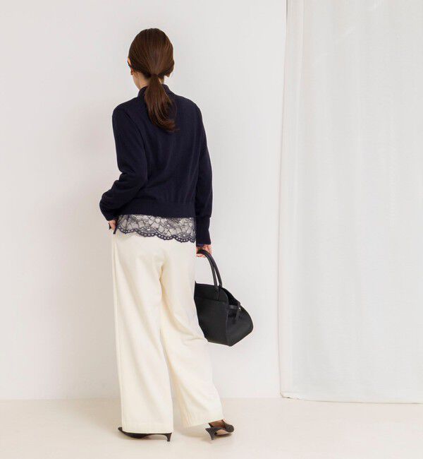 NOLLEY'S「ウォッシャブル裾レース2WAYオトナサテンブラウス」|シャツ・ブラウス|