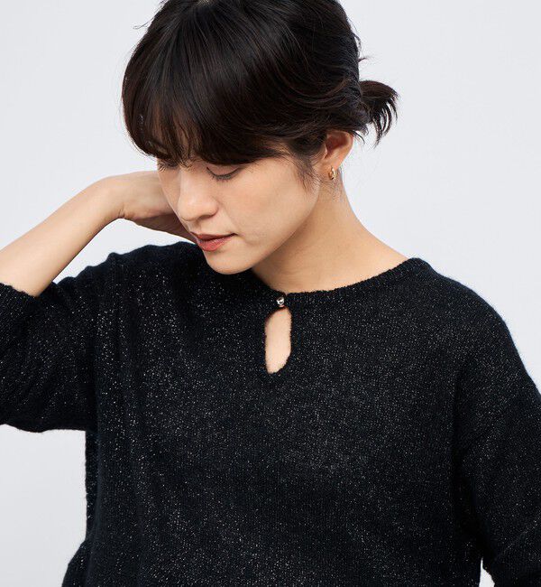 NOLLEY'S「2WAYラメモヘヤラッフルプルオーバー」|ニット・セーター|