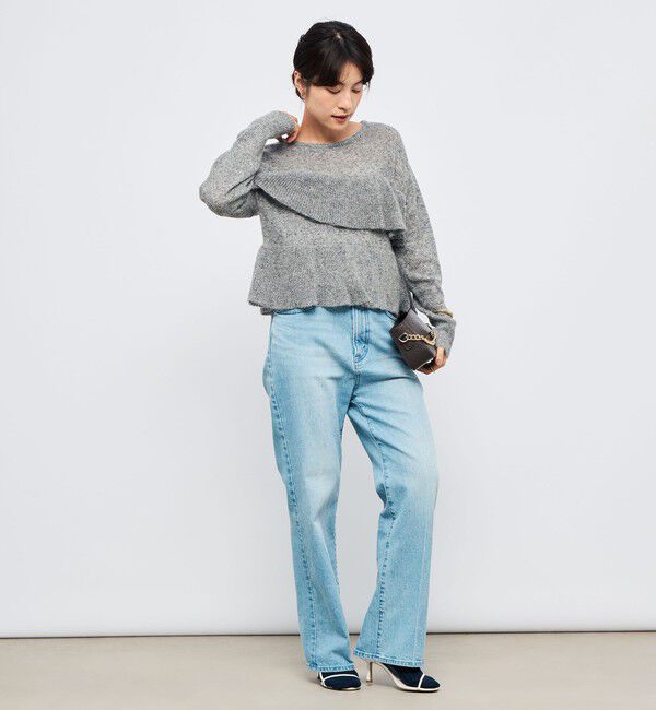 NOLLEY'S「2WAYラメモヘヤラッフルプルオーバー」|ニット・セーター|