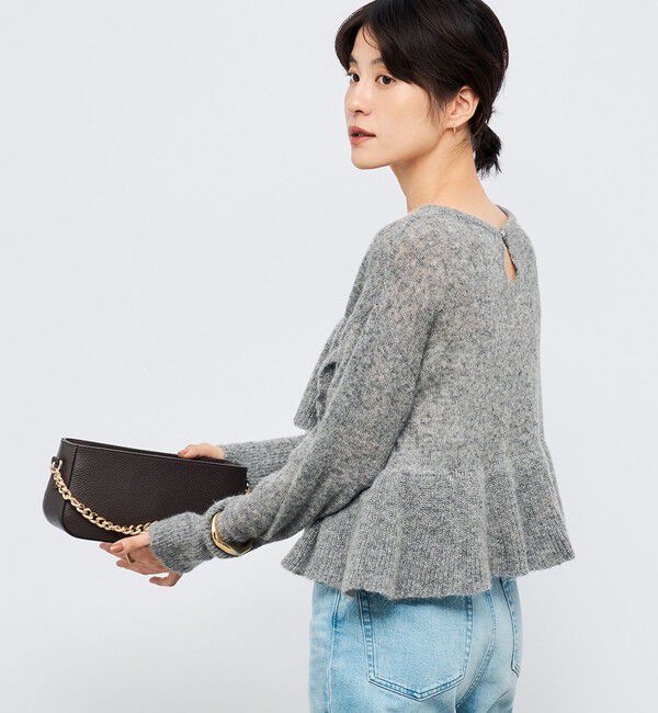 NOLLEY'S「2WAYラメモヘヤラッフルプルオーバー」|ニット・セーター|