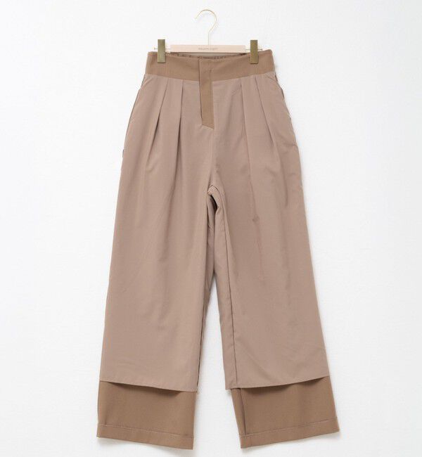 NOLLEY'S sophi「《セットアップ対応》ウォッシャブルウール混ツイルハイウエストワイドパンツ」|その他|