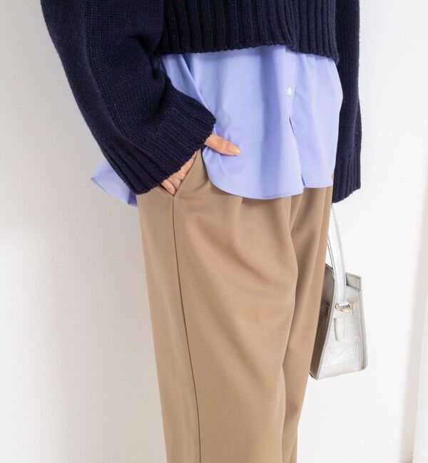 NOLLEY'S sophi「《セットアップ対応》ウォッシャブルウール混ツイルハイウエストワイドパンツ」|その他|