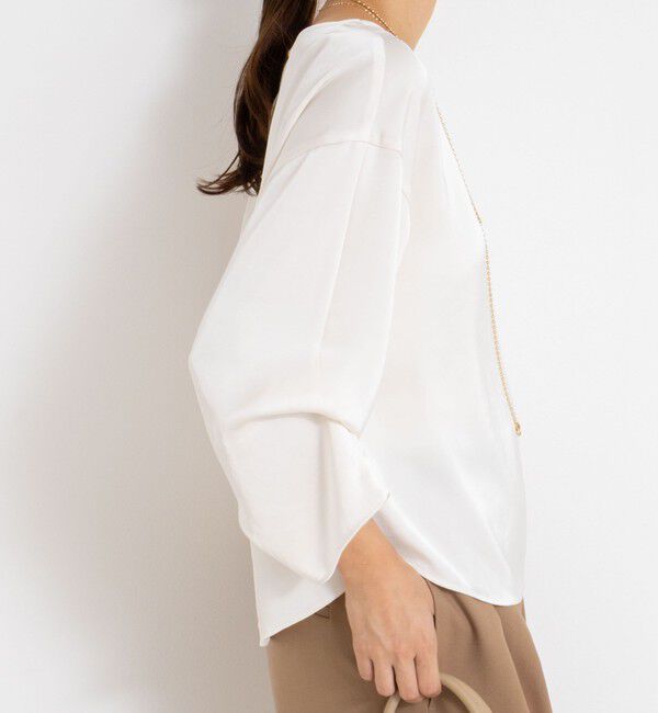 NOLLEY'S sophi「ウォッシャブル2WAYサテンブラウス」|シャツ・ブラウス|
