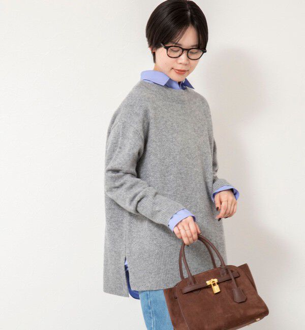 NOLLEY'S「ウールナイロンロング丈プルオーバー」|ニット・セーター|