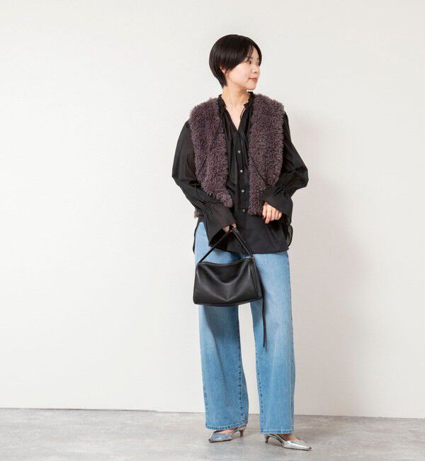 NOLLEY'S「ウォッシャブルシアーコットンフリル襟ブラウス」|シャツ・ブラウス|