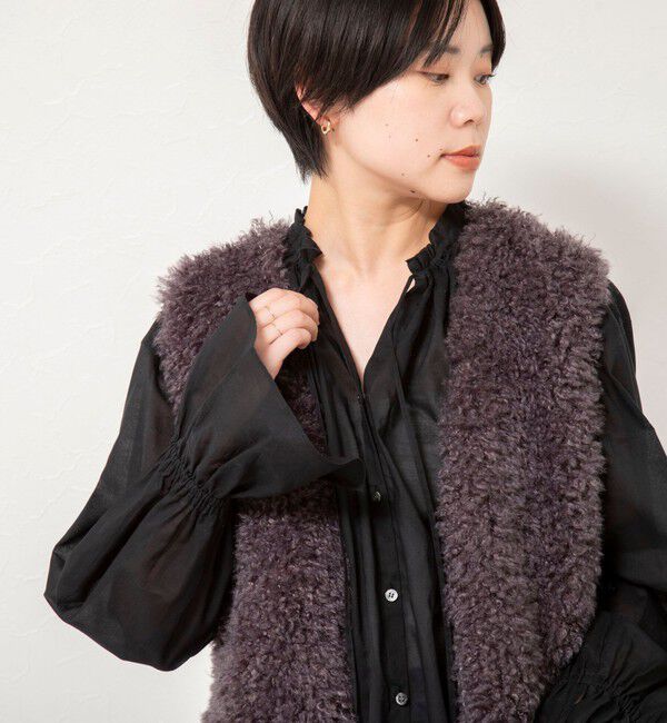 NOLLEY'S「ウォッシャブルシアーコットンフリル襟ブラウス」|シャツ・ブラウス|