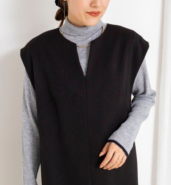 NOLLEY'S「ウォッシャブルフラノ風ジャンパーワンピース」|ワンピース|