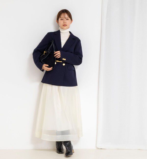 NOLLEY'S「ウォッシャブルオーガンジーフレアスカート」|フレア|