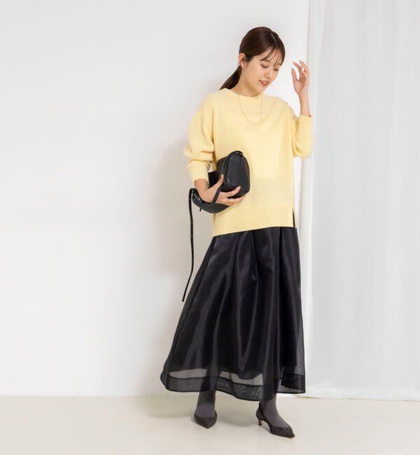 NOLLEY'S「ウォッシャブルオーガンジーフレアスカート」|フレア|