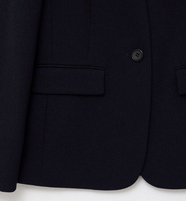 NOLLEY'S「《セットアップ対応》ウォッシャブルサージストレッチVネックジャケット」|ノーカラージャケット|