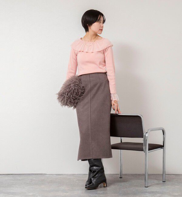 NOLLEY'S sophi「《手洗い可能》シアーフリル総針プルオーバー」|ニット・セーター|