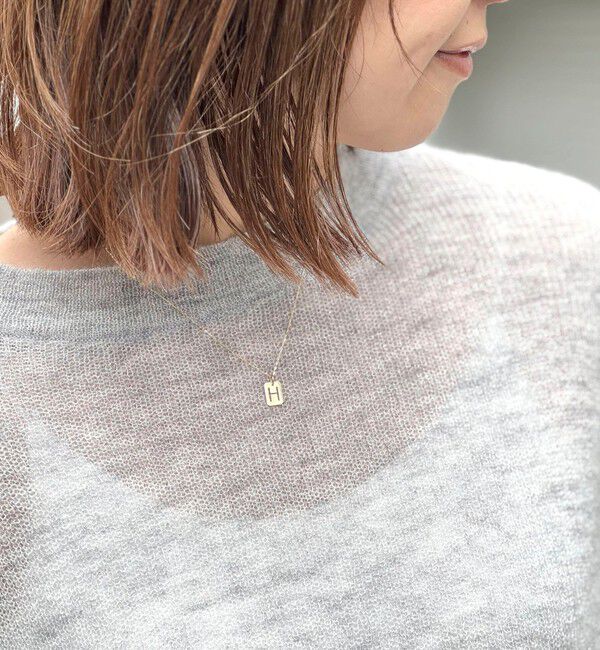 grace grace「【grace grace/グラスグラス】10KイニシャルプレートNL-H」|ネックレス|