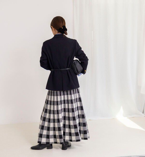 NOLLEY'S「《手洗い可能》チェックニットスカート」|スカート|