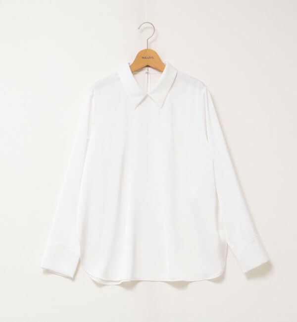NOLLEY'S「ウォッシャブルNEWオトナサテン襟付きブラウス」|シャツ・ブラウス|