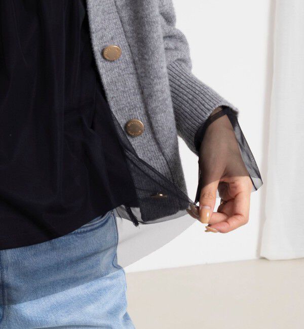 NOLLEY'S「ウォッシャブルチュールレイヤード2WAYブラウス」|シャツ・ブラウス|