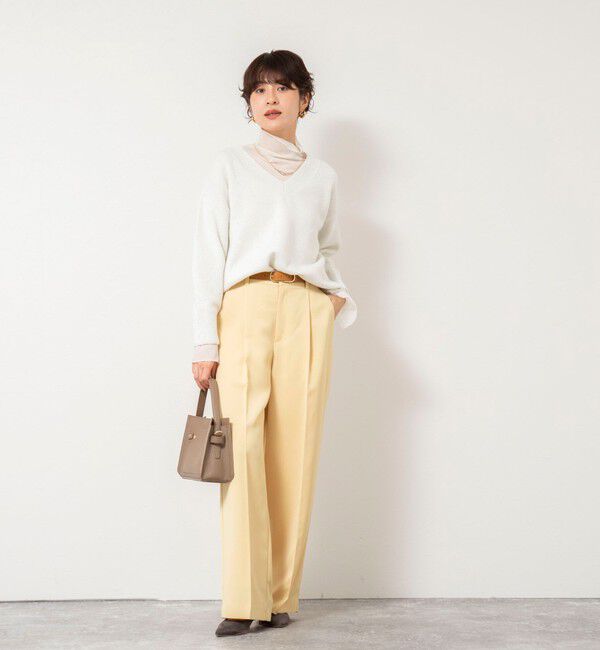 NOLLEY'S sophi「《手洗い可能》モヘヤスパンコールVネックプルオーバー」|ニット・セーター|