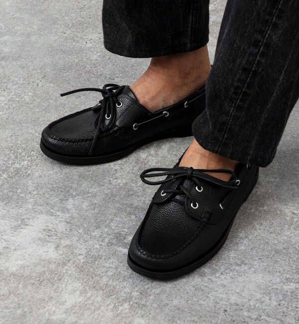 NOLLEY'S goodman「【G.H.BASS/ジー・エイチ・バス】BA20320 JETTY Ⅱ デッキシューズ」|モカシン|ブラック