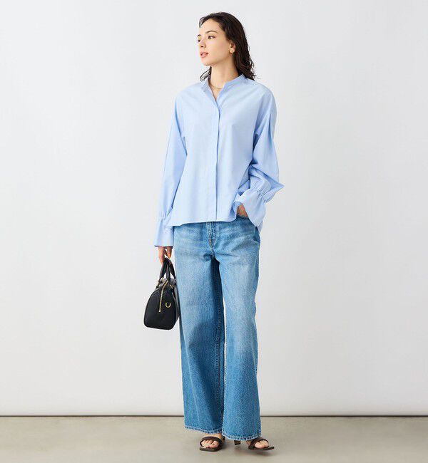 NOLLEY'S sophi「ウォッシャブルドレープポプリンバックプリーツシャツ」|シャツ・ブラウス|