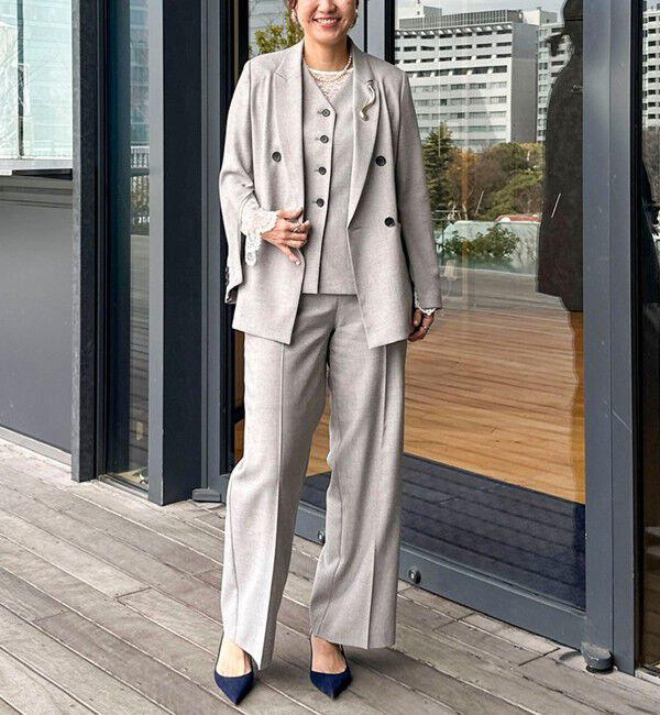 NOLLEY'S sophi「《セットアップ対応》ウォッシャブルドライシャークペプラムジレ」|ベスト・ジレ|