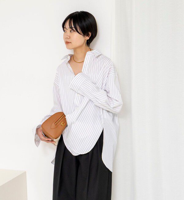 Rie Miller「ウォッシャブルレギュラーカラー2WAYシャツ」|シャツ・ブラウス|