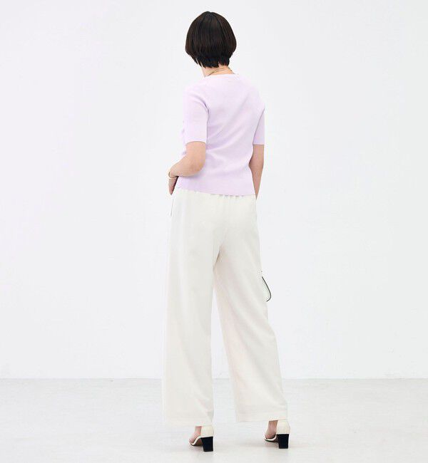 NOLLEY'S sophi「《アンサンブル対応》《手洗い可能》マルチファンクション5分袖プルオーバー」|ニット・セーター|