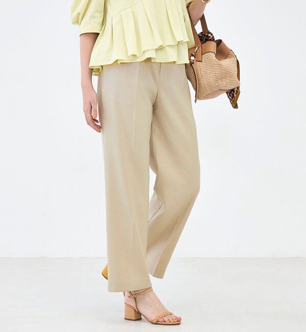 NOLLEY'S「《セットアップ対応》ウォッシャブルハイスペック麻調愛されセミワイドパンツ」|その他|