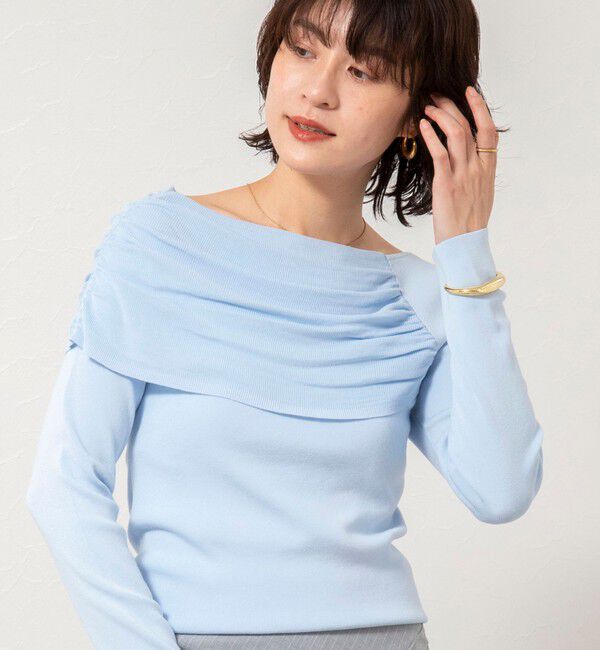 NOLLEY'S sophi「《手洗い可能》イレギュラーネックオフショルプルオーバー」|ニット・セーター|