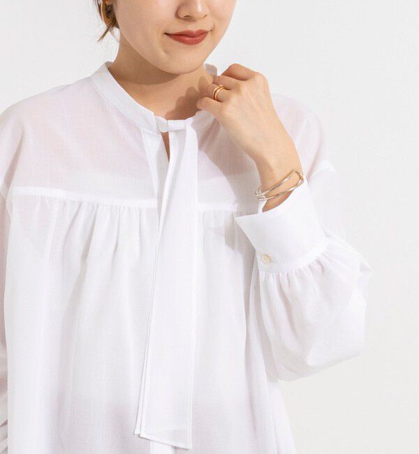 NOLLEY'S「ウォッシャブル100/2ガスボイルボウタイブラウス」|シャツ・ブラウス|