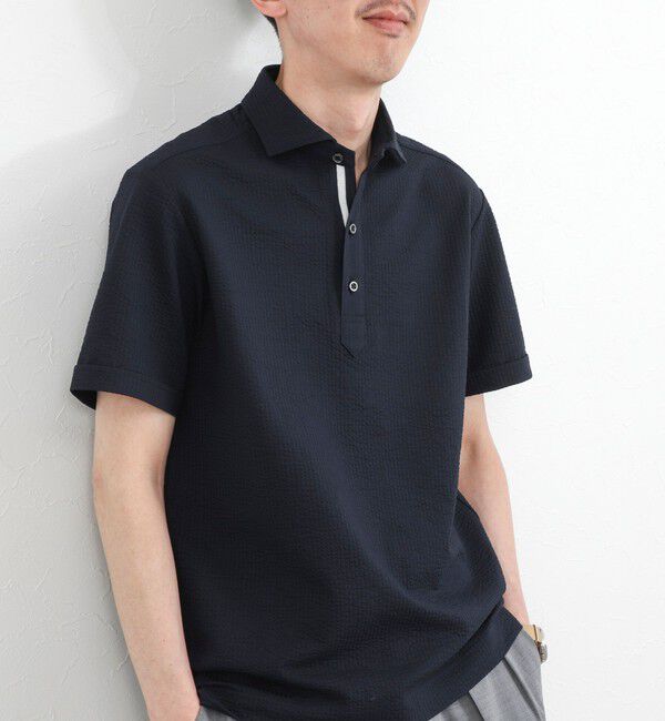 NOLLEY'S goodman「《ビジカジ対応》サッカーテープポロシャツ / ビズポロ /26SS」|ポロシャツ|ネイビー