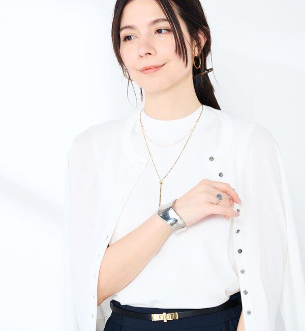 NOLLEY'S sophi「《手洗い可能/アンサンブル対応》マルチファンクションハイゲージクルーネックカーディガン」|カーディガン|