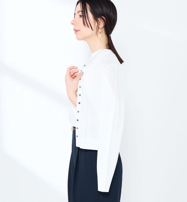 NOLLEY'S sophi「《手洗い可能/アンサンブル対応》マルチファンクションハイゲージクルーネックカーディガン」|カーディガン|